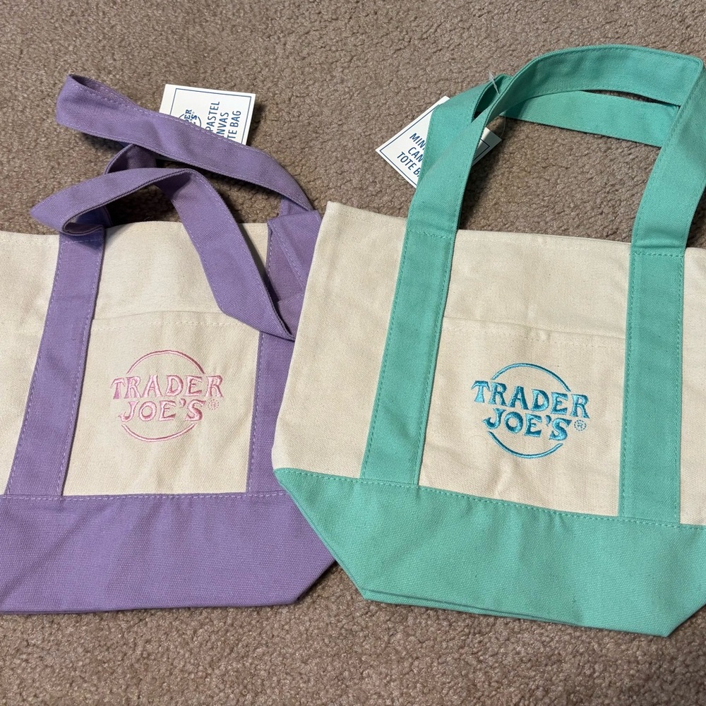 Trader Joe’s Purple and Green Mini Totes